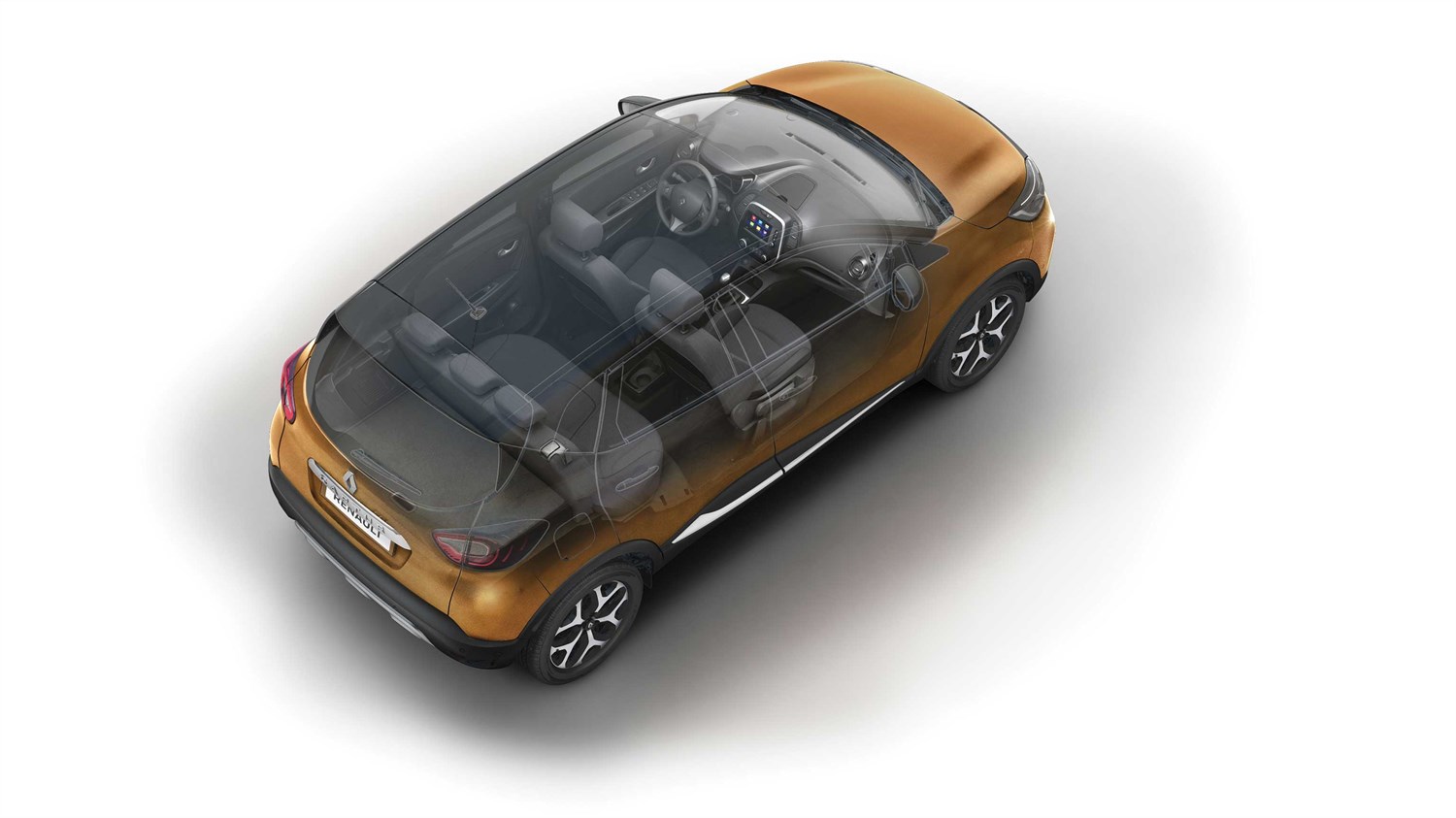 Renault CAPTUR - Schéma montrant l'intérieur de la voiture