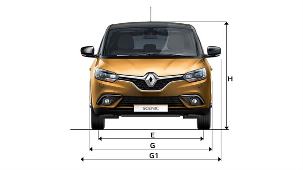Renault SCENIC - vue de face dimensions