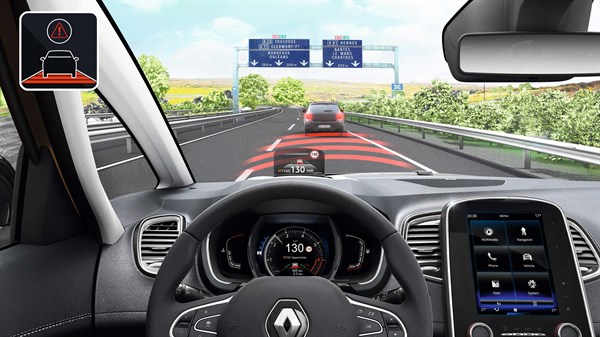 
Renault SCENIC - Schéma représentant le contrôle de distance
